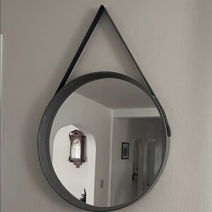 Sleek Black Wall Mirror
